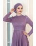 Işıl Büyük Beden Tesettür Abiye - Lavanta