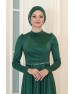 Işıl Büyük Beden Tesettür Abiye - Zümrüt